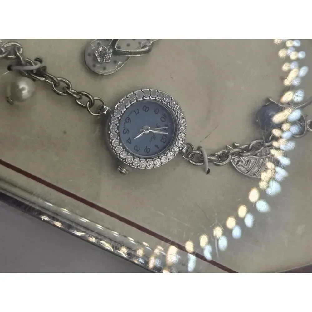 New Old Stock Beach Themed Watch and Jewelery Set - Watch, Necklace and Earrings